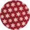 Primitives by Kathy Snowflake Stoneware Plate, Large Red & White Winter Serving Party Plate, 10 Inch